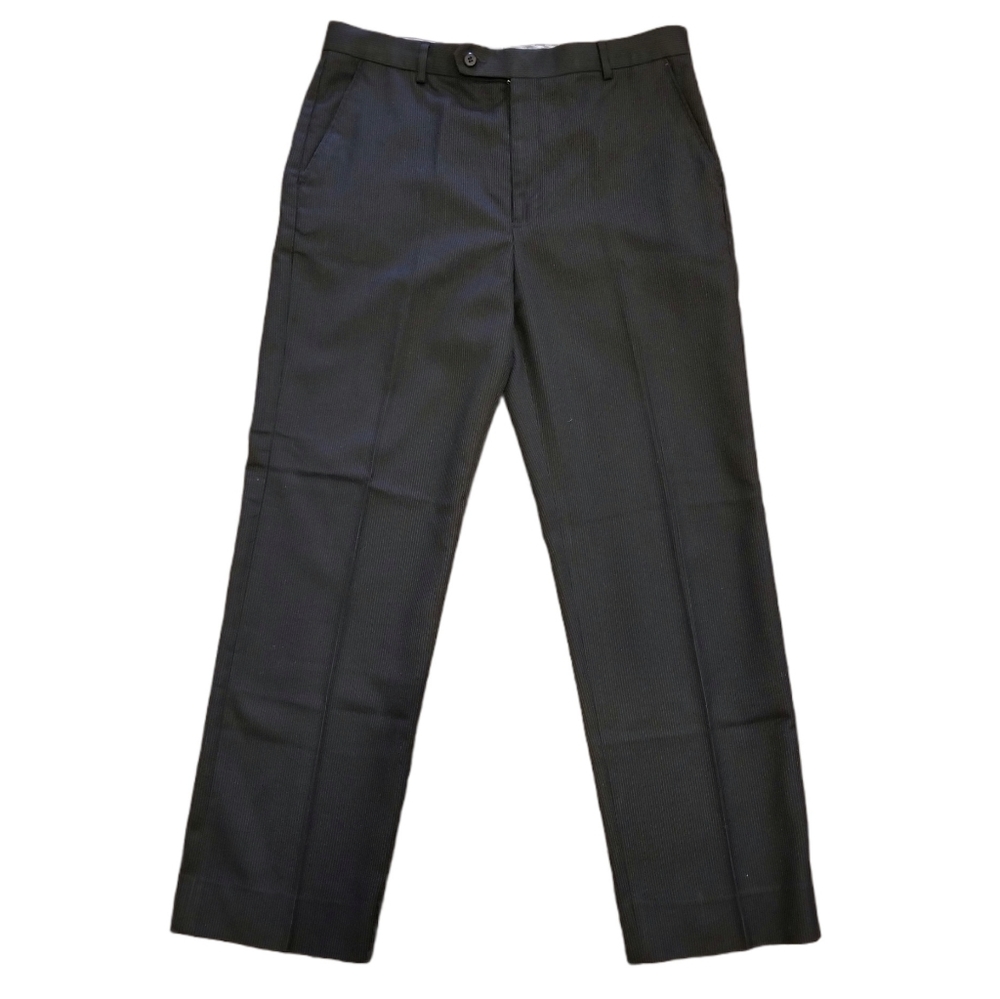 Men's Dress Black With Thin Gray Stripes Pants